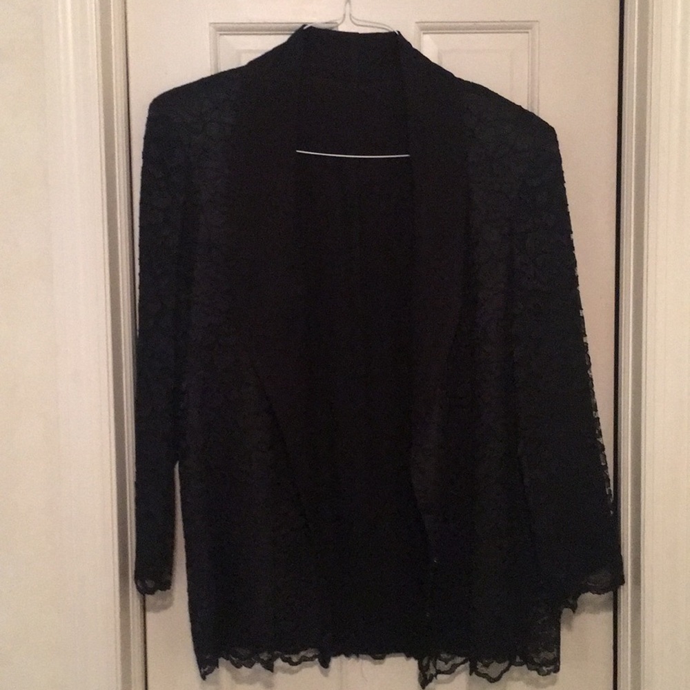 Women’s black lace blazer